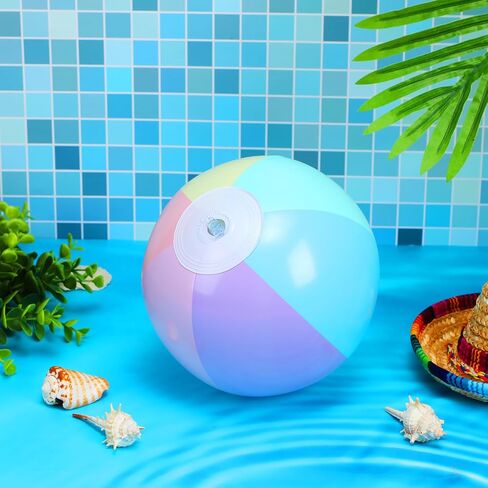 12 Pcs Inflatable Beach Balls Bulk Pastel Color Jumbo Big Beach Balls Macaron Beach Balls for Boys Girls Adults Summer Beach Swimming Pool Party Favor Water Games (12 Inch) in Saudi Arabia