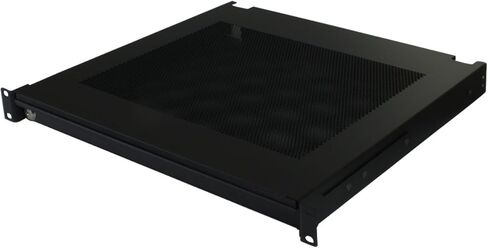 درج Penn Elcom EX-6301B للكمبيوتر المحمول/الكمبيوتر اللوحي مقاس 19 بوصة قابل للتثبيت على حامل مع دعم وسادة المعصم الإسفنجية وقفل المفتاح والوصول إلى الكابل الخلفي in Kuwait