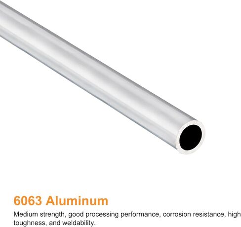 uxcell 6063 Aluminum Round Tube, 12mm OD 9mm Inner Dia 400mm Length Pipe Tubing for Industry DIY Projects in Saudi Arabia