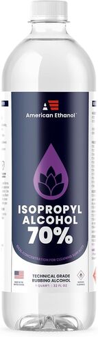American Ethanol Isopropyl Rubbing Alcohol 70% - Multi-Use, Residue-Free Cleaner with High-Purity Technical-Grade Solution for Versatile Cleaning and Disinfection - 32 Fluid Ounces in Saudi Arabia