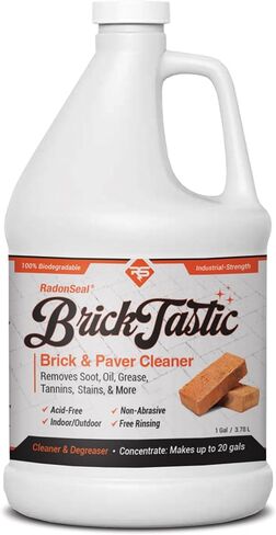 منظف ​​الطوب والرصف من RadonSeal BrickTastic - منظف قوي ومزيل الشحوم للأسطح الداخلية والخارجية من الطوب والرصف والبناء (1 جالون) in Saudi Arabia