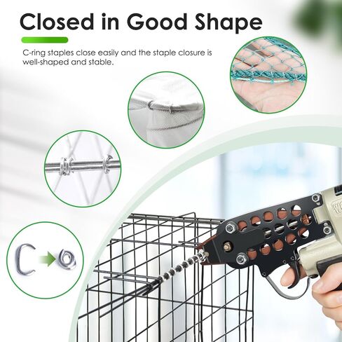 SC760 16 مقياس 1/2 بوصة تاج داخلي 5/8 بوصة تاج خارجي مجلفن C حلقة ستابلز 18,000 قطعة/صندوق، حلقات C لمسدس حلقة الخنزير كماشة حلقة C in Kuwait