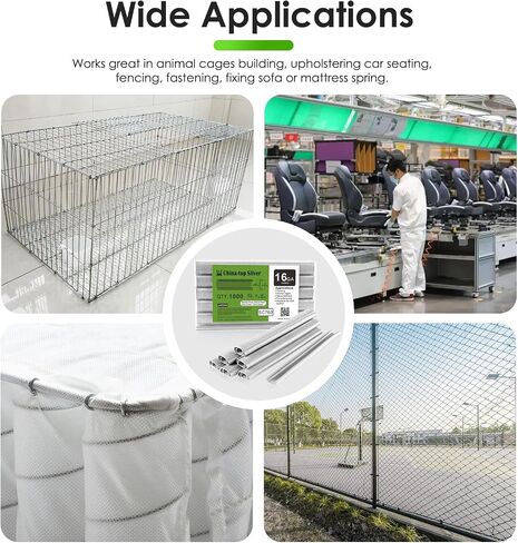 SC760 16 مقياس 1/2 بوصة تاج داخلي 5/8 بوصة تاج خارجي مجلفن C حلقة ستابلز 18,000 قطعة/صندوق، حلقات C لمسدس حلقة الخنزير كماشة حلقة C in Kuwait