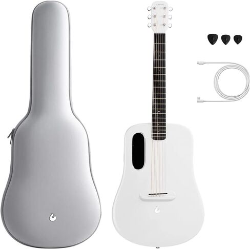 Lava Music ME 3 38" Touchscreen Acoustic Electric SmartGuitar with Gig Bag (White) in Kuwait