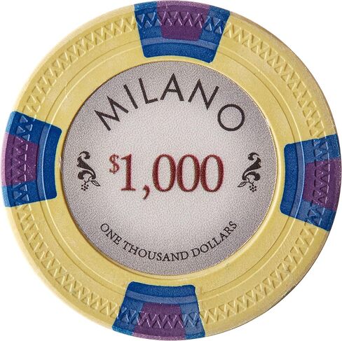 Milano Poker Chips by Claysmith Gaming. Casino Quality Clay Poker Chips in Sets of 25 in Saudi Arabia