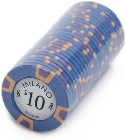 Milano Poker Chips by Claysmith Gaming. Casino Quality Clay Poker Chips in Sets of 25 in Saudi Arabia