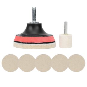 Glass Polishing Kit, Car Windscreen Glass Scratch Remover Car Wool Polish Pad Wool Wheel 100g Cerium Oxide Powder Polishing Kit Wheels Set for Windscreen and Rear Side Window