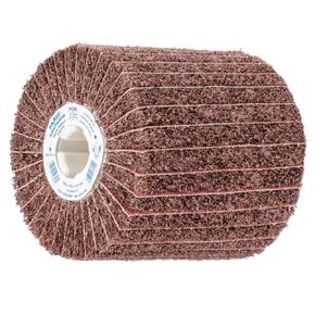 PFERD 43114 POLINOX PNZ Non-Woven Abrasive Finishing Drum, Aluminum Oxide A, 4" Diameter x 4" Width, 3/4 Arbor Hole, 5000 Maximum RPM, 80 Grit