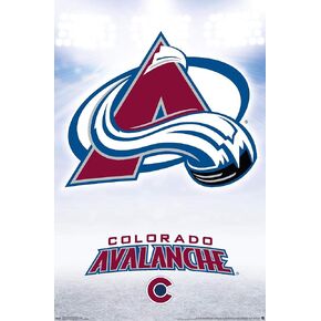 Trends International NHL Colorado Avalanche - Logo 17 Wall Poster, 14.725" x 22.375", Barnwood Framed Version