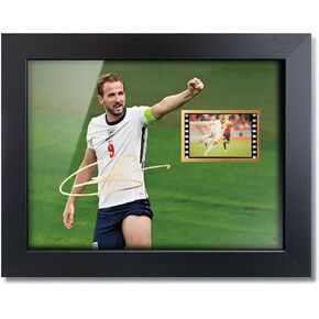 sufenvera Sports Fans Poster Gifts- Print Signed Harry Kane Framed Mini Film Photo Display,Gifts for Soccer Fans on Birthday Christmas 8x6 Inches
