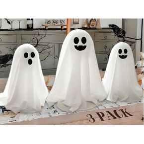 ORIENTAL CHERRY Halloween Decor - Halloween Decorations Indoor - Set of 3 DIY Spooky Ghosts Crafts - Scary Ghost for Indoor Party Home Table Room Kitchen Office