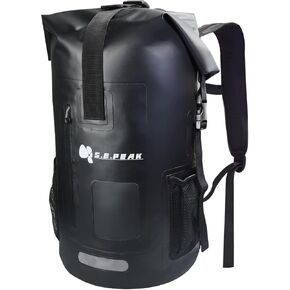 SEPEAK 55L Waterproof Marine Dry Bag, Roll Top Backpack, Heavy Duty Dry Sack for Kayaking, Boating,Swimming,Diving,Surfing,Rafting,Fishing,Camping,Hiking,with Reflective Strip,Yellow