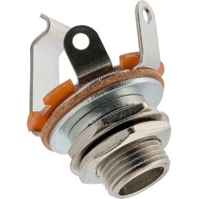 Standard 6.35mm (1/4") Nickel Plate Contact Guitar Mono Input Jack Output Jack Sockets for Most Electric Guitar & Bass Replacement Parts Silver