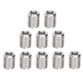 Fafeicy 10Pcs Insert Nuts, Stainless Steel Repair Insert Nut, Female Thread M6 x 1.0, Male Thread M10 x 1.5 for Aviation, Automobile, Electronic Communication