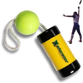 The Original Xelerator Fastpitch Softball Pitching Trainer - 12 Inch Foam Ball, Improve Speed & Accuracy, Reduce Training Time, No Catcher Needed - Made in USA in Saudi Arabia