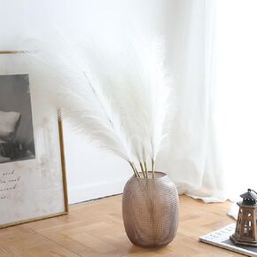 38" 10 Stems Faux Pampas Grass Decor Tall - Artificial Tall Pampas Grass Bulk Bohemian Flooring Home Decor - Tall Pampas Grass for Floor Vase Wedding Decoration