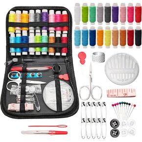 XWYQSLJY Sewing Kit, Sewing Kit for Adults,Marcoon Needle and Thread Kit with Sewing Supplies and Accessories Contains Scissors, Measure Tape,Seam Ripper,Suitable for Home, Travel, Beginner, Emergency