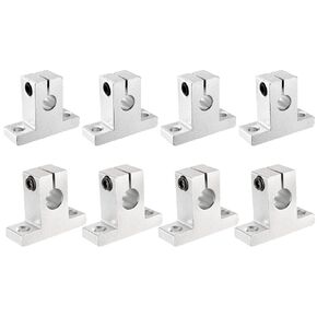 MECCANIXITY SK8 SK10 Linear Motion Rail Guide Support Bearing Housing for Industry Machine Pack of 8