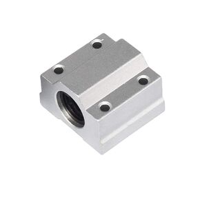 Silver Tone 20mm Inner Diameter Aluminium Alloy Linear Ball Roller Bearing Sliding Block