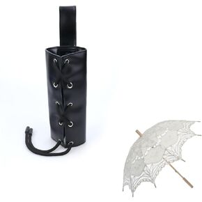 Steampunk Parasol Holster Umbrella Belt Holster Holder with Adjustable Cord for Renaissance Faire Cosplay Costume Accessory