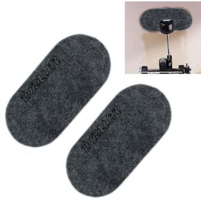 2Pcs Drum Kit Screen Protector Bass Kick Drum Impact Pad Felt Drum Protector Patch Double Pedal Click Pad Drum Strengthen Sticker Kick Drum Pads Drum Skin Accessories