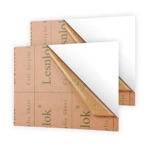 Matte White Acrylic Sheets 1/8 inch Thick 3mm 2 Pieces 8 x 12 Frosting White Plexiglass Sheet,Suitable for Painting, Handicrafts, DIY Display Projects (2, matte white, 8 x 12)
