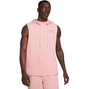 Nike Dri-FIT Standard Issue Men's Basketball Cutoff Hoodie (US, Alpha, Large, Regular, Regular, Atmosphere/Boarder Blue)