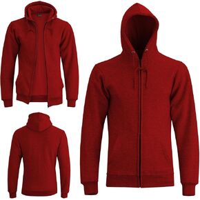 Men's Hoddie Winter Fleece Sweatshirt Warm Zipper Long Sleeve Hooded