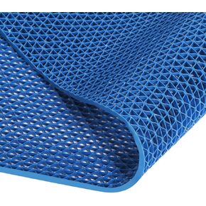 MYOYAY Drainage Non Slip Mat 4x10 Ft Commercial Floor Mat PVC Drainage Mat Bathroom Pool Floor Mat Mesh Big Hollow Door Mat Roll for Swimming Pool Shower Room Bathroom Indoor Outdoor Wet Area (Gray)