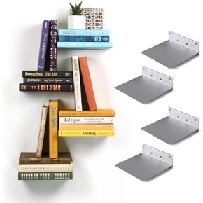 Floating Invisible Bookshelf Wall Mounted (set of 4)