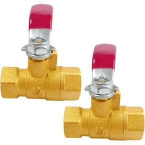 Joywayus Brass Heavy Duty Ball Valve 3/8'' NPT Female x 3/8" NPT Female Thread Anti-Rust Forged Fittings (Pack of 2)