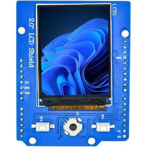 SB Components 2" Ardi Display HAT for UNO R3 Development Board 240x320 Resolution 2inch Display Board Expansion for Arduino Uno, Mega, ArdiPi & Ardi32