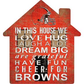 لافتة منزل كليفلاند براونز للجنسين من Fan Creations NFL Cleveland Browns، لون الفريق، 12 بوصة