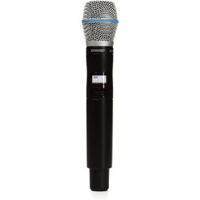 جهاز إرسال ميكروفون لاسلكي محمول باليد من Shure QLXD2/B87C مع كبسولة BETA 87C (يُباع جهاز الاستقبال بشكل منفصل)