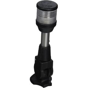 HELLA 995002021 '2010 Series' White 12V DC 2 NM All-Round Anchor Light with 8" Black Fold Down Pole Mount Base