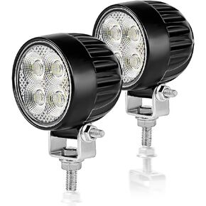Boat Headlights LED Lights Pod 2.5", Pontoon Boat Docking lights Marine Flood Light 1800lm 15W, 12V Work Lights Bar for Go Kart Truck ATV Tractor Waterproof 2PCS