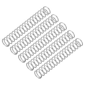 uxcell 5Pcs Compression Spring, Wire Diameter 0.02", OD 0.24", Free Length 1.57" 304 Stainless Steel Coil Mechanical Compressed Spring, Silver