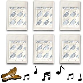 xcivi 6 عبوات من أكياس تجفيف الجيتار، متوافقة مع أفضل منتجات الجيتار، لحقيبة جيتار كاهايا، مجفف جيتار مقاوم للرطوبة، تخزين جيتار خالٍ من الرطوبة، مجفف للآلات الموسيقية in Kuwait