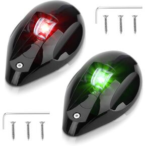 Linkstyle 2pcs LED Boat Marine Navigation Light,Red and Green Boat Lights for Bow and Stern, Pontoon, Skeeter Boat, Bass Boat