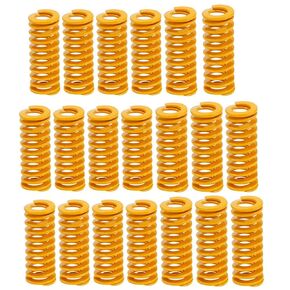 3D Printer Die Spring 8mm OD 20mm Long Light Load Compression Mould Die Spring, 20 Pack Yellow Heated Bed Springs for Creality Ender 3s Bed