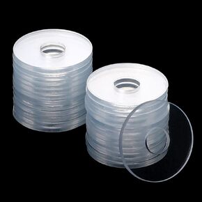 50PCS 3/4 Inch Clear Washers for Screws Vinyl Replacement Plastic Flat Washer Gasket Transparent Plastic Spacers Washers for Glass Shower Door Handles Standoff Cap Assemblies