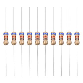 YOKIVE 50 PCS Carbon Film Resistors, 1/4W 620 Ohm 5% Tolerances Resistor, Good for DIY Electronic Projects (4 Color Band, 1.77x0.09-Inch)