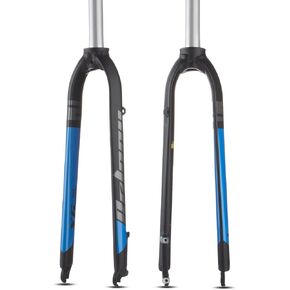 BOLANY Bike Rigid Suspension Forks 1-1/8" Threadless Straight Steerer Universal 26/27.5/29" Disc Brake 9mm QR MTB Front Forks Aluminum Alloy Super-Light Bike Forks