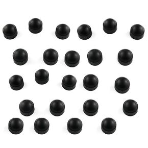 E-outstanding 24pcs M8 Plastic Hexagon Bolt Nut Black Nylon Dome Protection Caps Covers Exposed, M8x14
