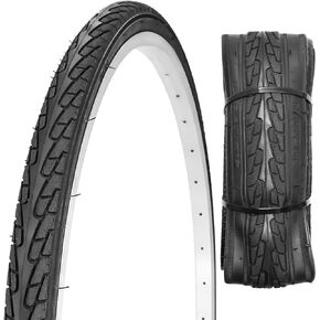 SIMEIQI 1 Or 2 Pack 24/26x1 3/8 Road Bike Tires with or without 26x1 3/8 Bike Inner Tubes AV32mm Schrader Valve Compatible with 24/26x1 3/8 Inch Bike Tires and Tubes