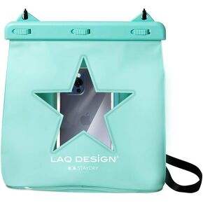 LAQ DESiGN STAYDRY Double Sided Perspective Waterproof Storage Bag with Adjustable strap, Dry Bag with Screen Touchable Inter Pocket (Star)
