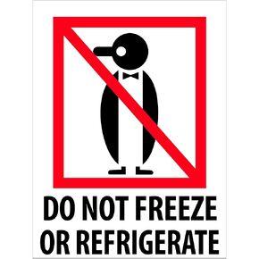 Tape Logic TLDL4040 Labels "Do Not Freeze or Refrigerate", 3" x 4", Red/White/Black, 1 Roll of 500 Labels