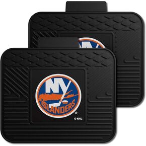 FANMATS 10464 New York Islanders 2-Piece Heavy Duty Vinyl Car Mat Set, Front Row Floor Mats, All Weather Protection, Universal Fit, Deep Resevoir Design