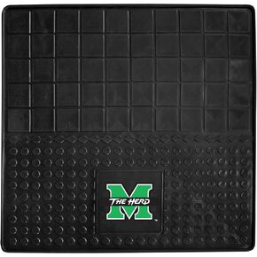 FANMATS 13221 NCAA Marshall Thundering Herd Back Row Utility Car Mats - 2 Piece Set, 14in. x 17in., All Weather Protection, Universal Fit, Deep Resevoir Design, Molded Team Logo