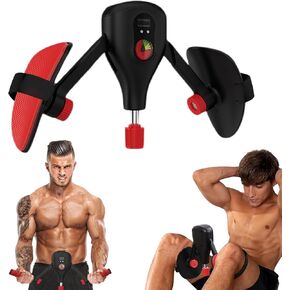 Thigh Master Adjustable Resistance 77 LB, Inner Thigh Exerciser with Counter, 2 in 1 Arm and Leg Workout Equipment, Hip Trainer Kegel Exerciser, Pelvic Floor Trainer for Men Women